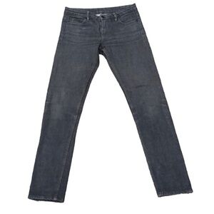 A Doublewood Project Skinny Jeans Size 25 Dark Gray High Waisted Raw Selvedge